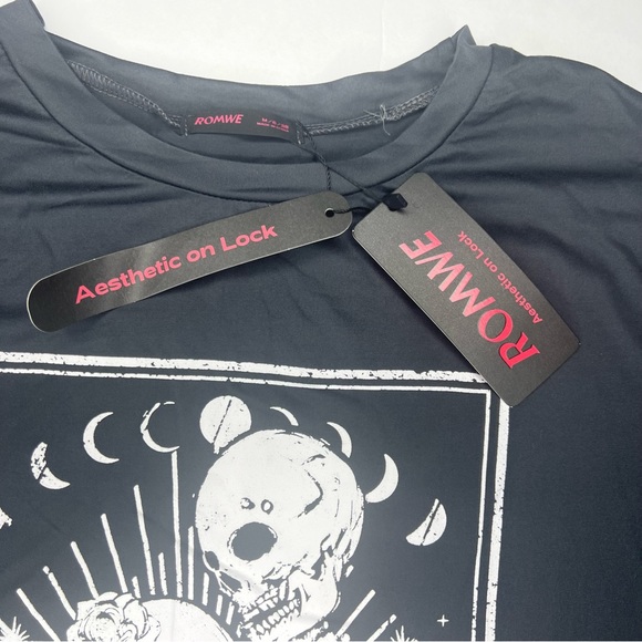 Romwe 100% polyester shirt size medium new with tags - Picture 4 of 6